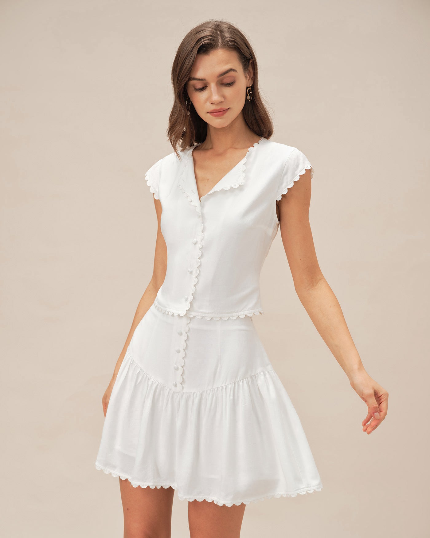Women's Woven Polyester Skirt Bottoms - RIHOAS