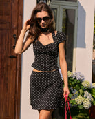 Women's Woven Polyester Skirt Bottoms - RIHOAS