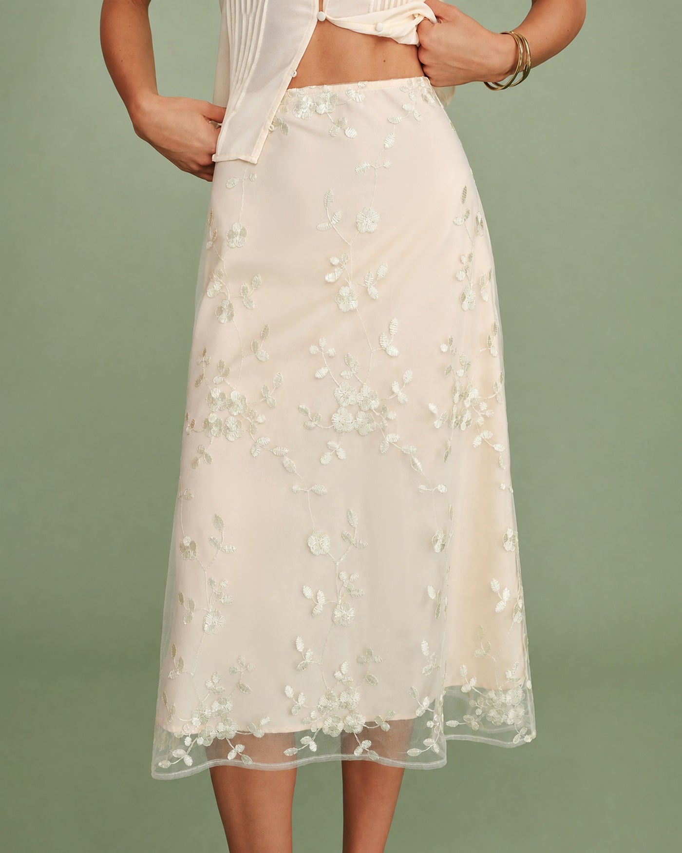 Women's Woven Polyester Skirt Bottoms - RIHOAS
