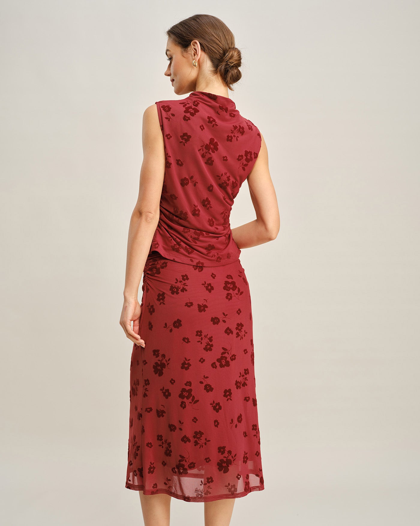 Women's Woven Polyester Skirt Bottoms - RIHOAS