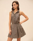 Women's Woven Polyester Skirt Bottoms - RIHOAS
