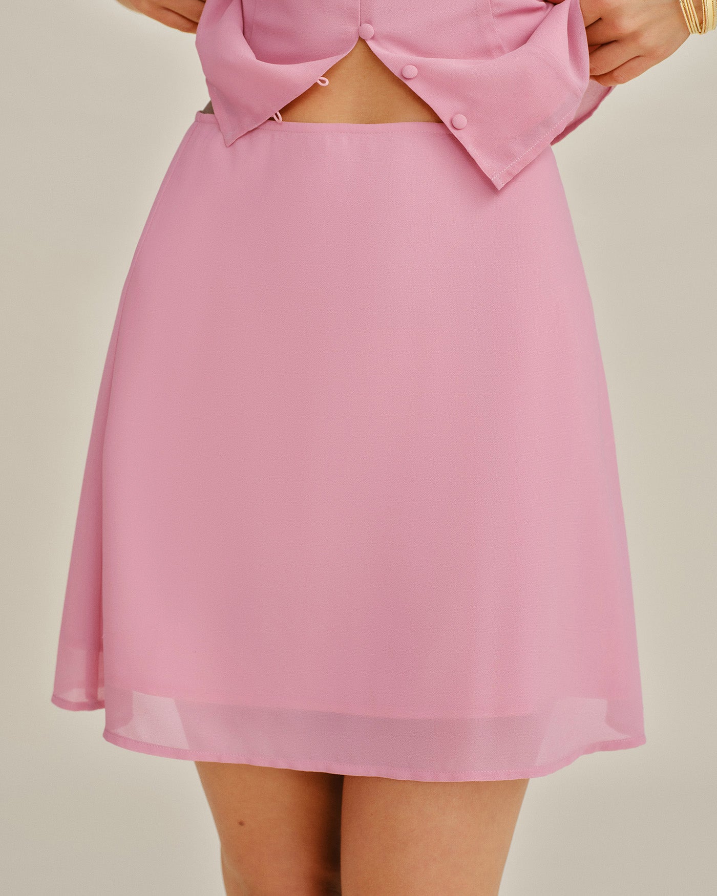 Women's Woven Polyester Skirt Bottoms - RIHOAS