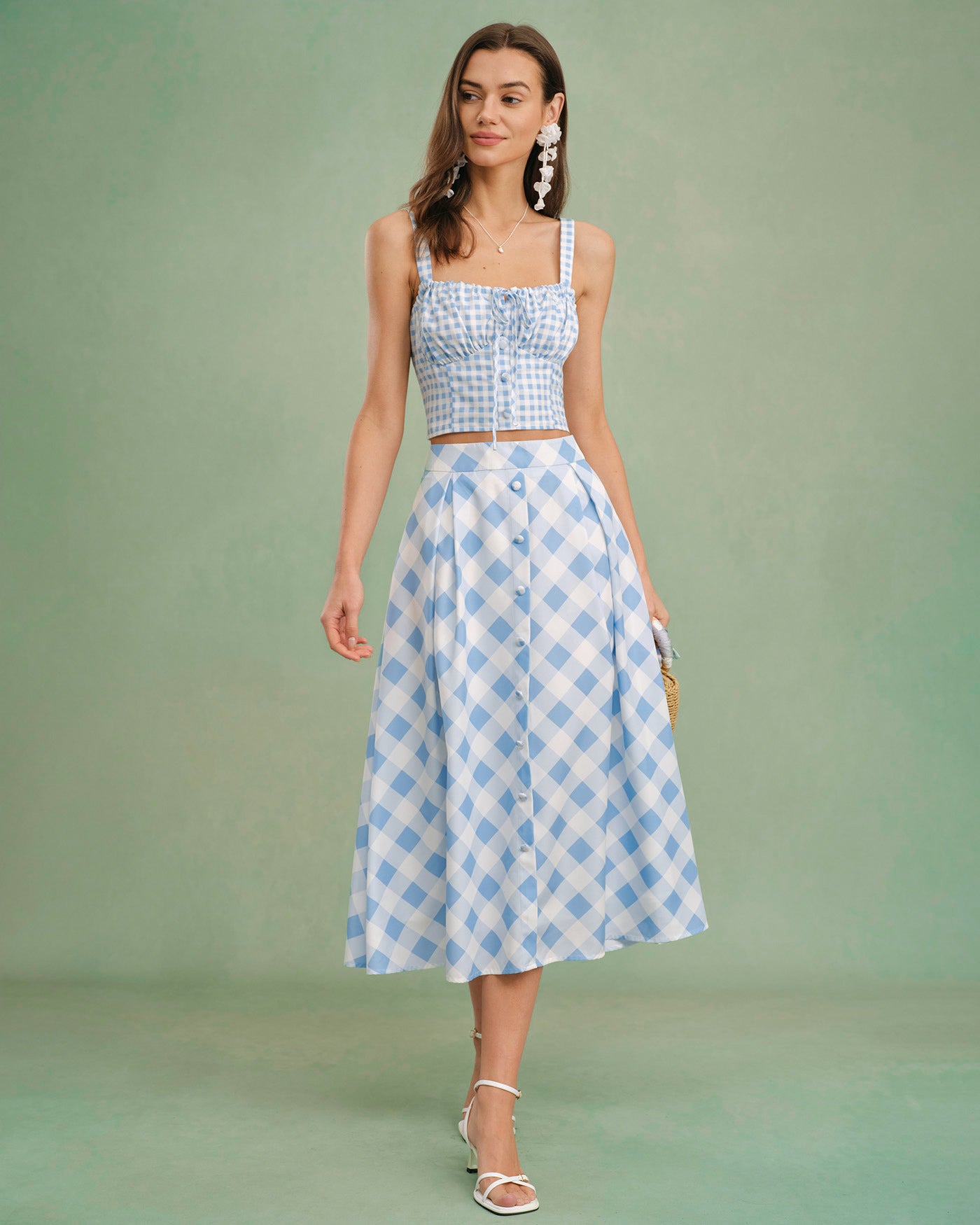Women's Woven Polyester Skirt Bottoms - RIHOAS