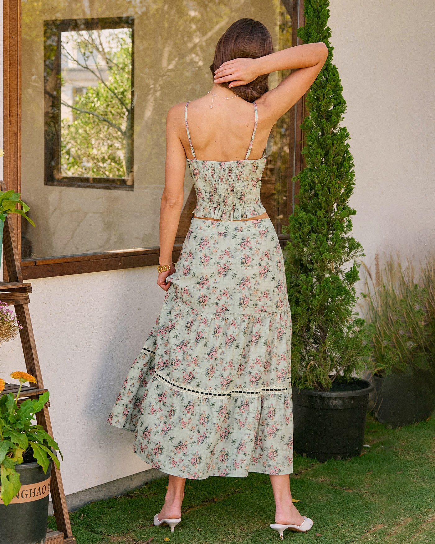 Women's Woven Polyester Skirt Bottoms - RIHOAS