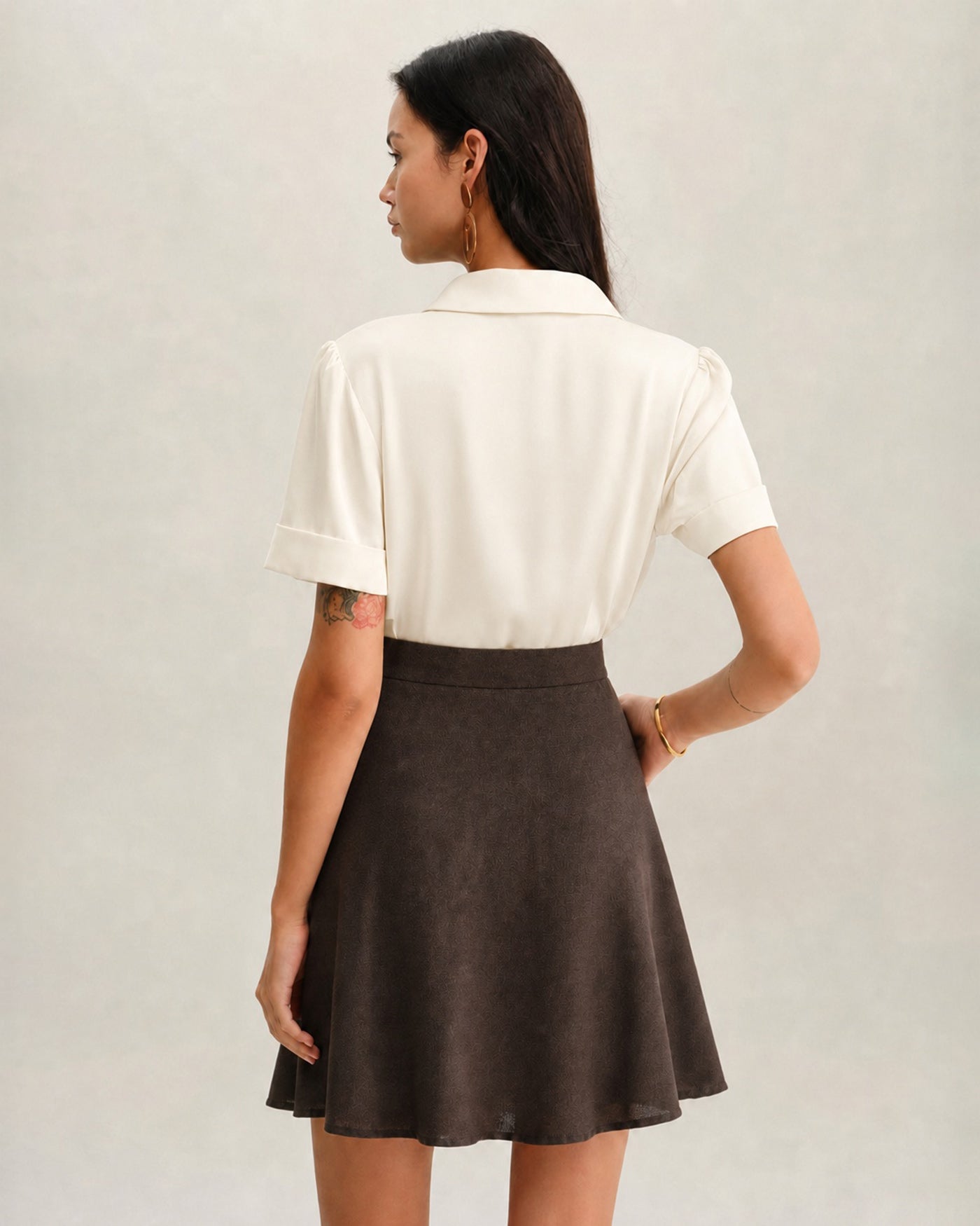 Women's Woven Polyester Skirt Bottoms - RIHOAS