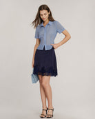 Women's Woven Polyester Skirt Bottoms - RIHOAS