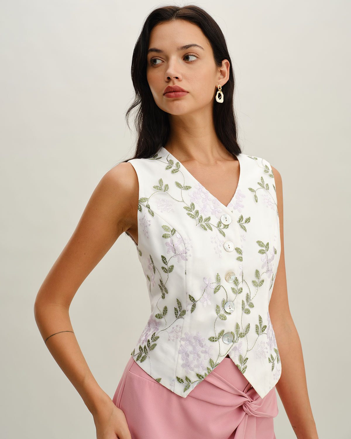 Women's Woven Polyester Vest Tops - RIHOAS