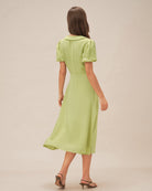 Women's Woven Viscose Midi Dress Dresses - RIHOAS