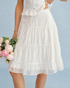 Women's Woven Viscose Skirt Bottoms - RIHOAS