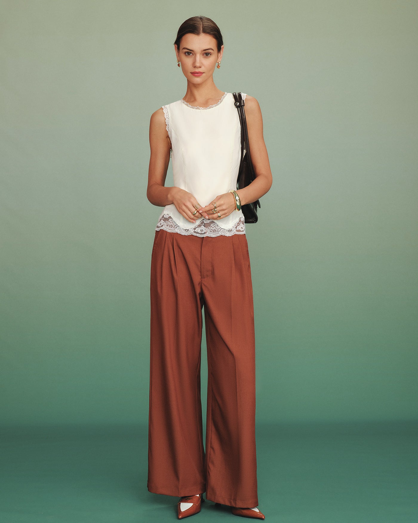 Women's Woven Viscose Tank Tops Tops - RIHOAS
