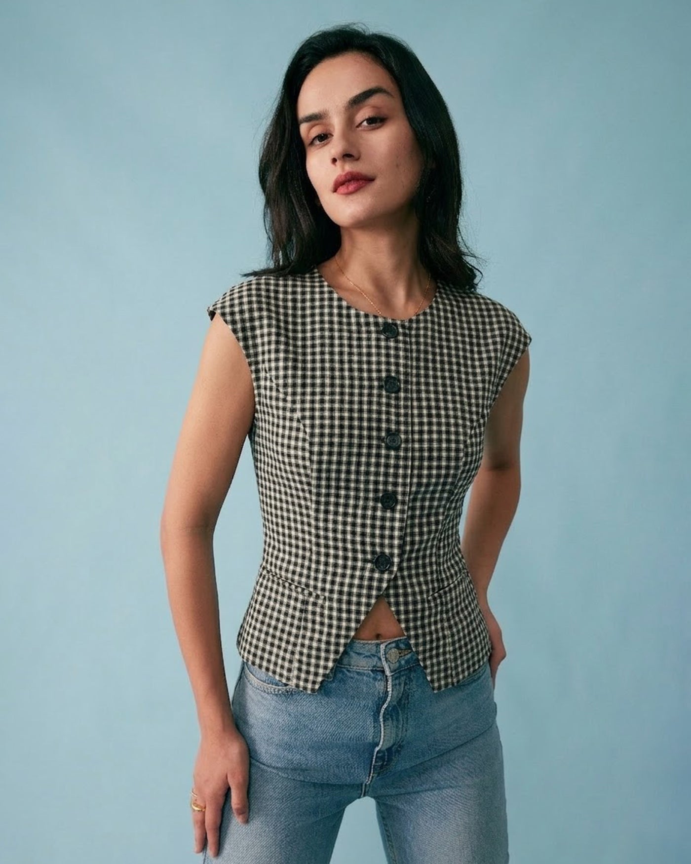 Women's Woven Viscose Tees Tops - RIHOAS