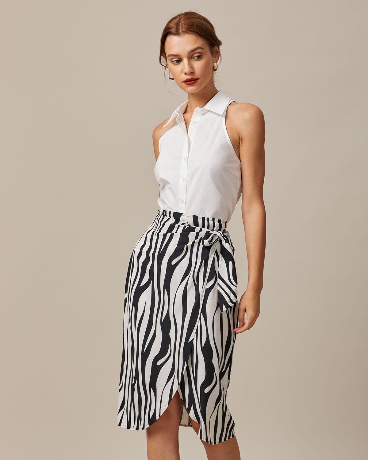 The Solid Sleeveless Shirt Tops - RIHOAS
